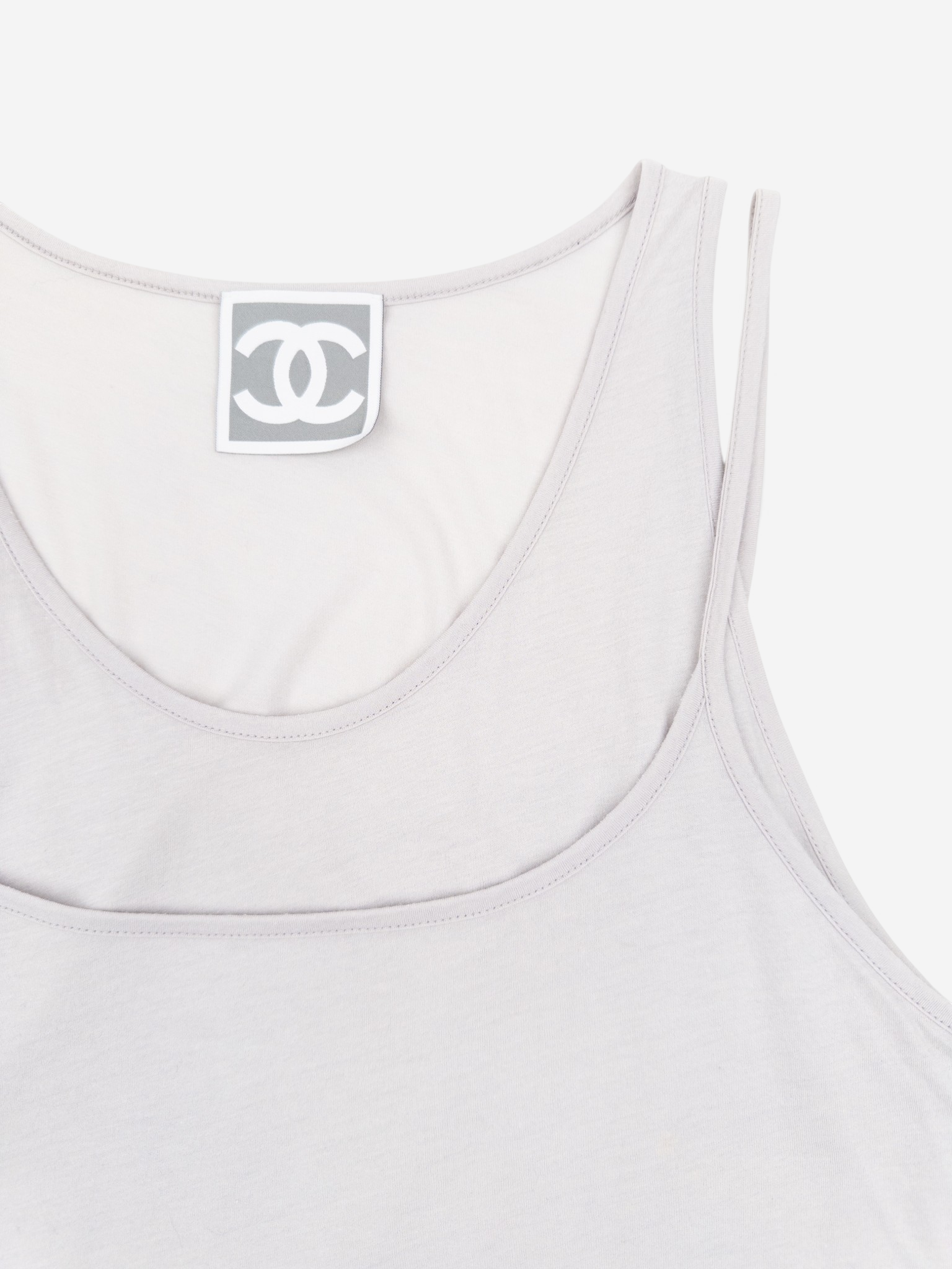 Chanel by Karl Lagerfeld SS09 Double-Layered Sports Tank Top – CC logo detail at the neckline