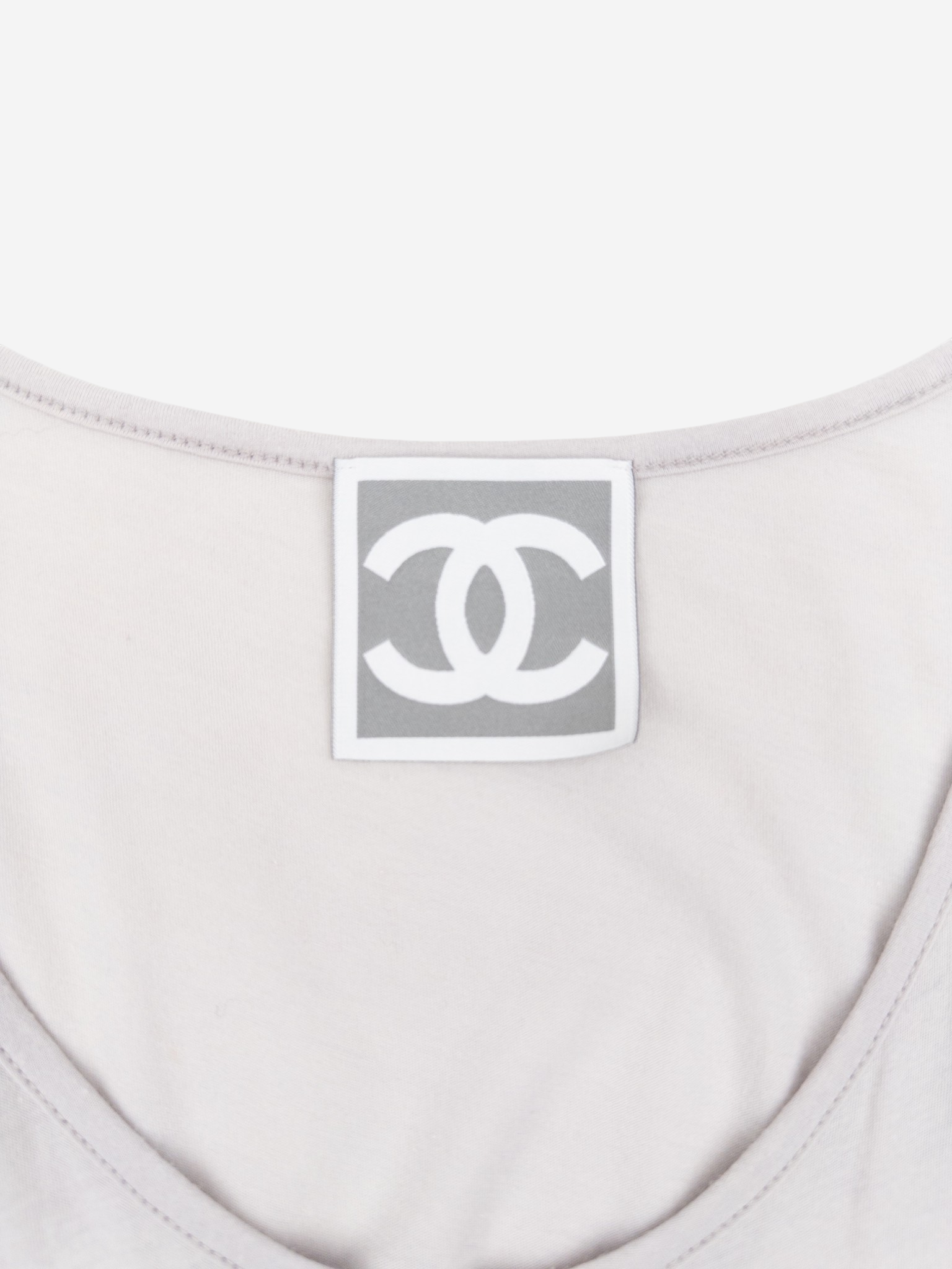 Chanel by Karl Lagerfeld SS09 Double-Layered Sports Tank Top – CC logo detail