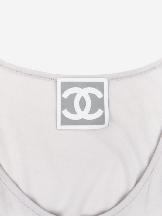 Chanel by Karl Lagerfeld SS09 Double-Layered Sports Tank Top – CC logo detail