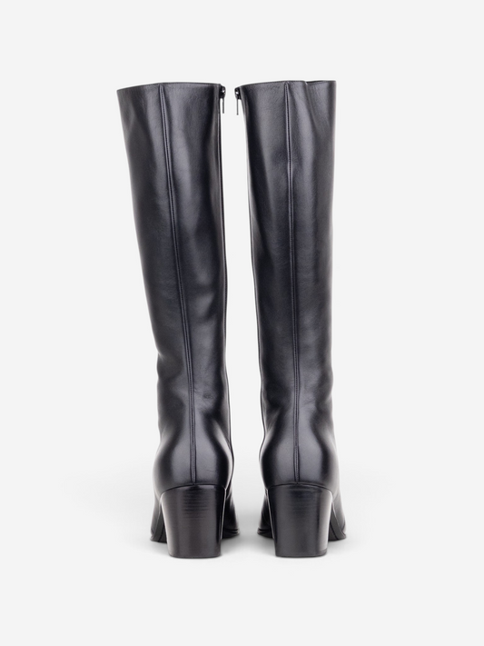 Saint Laurent AW22 Knee-High Otto 70 Riding Boots – back view
