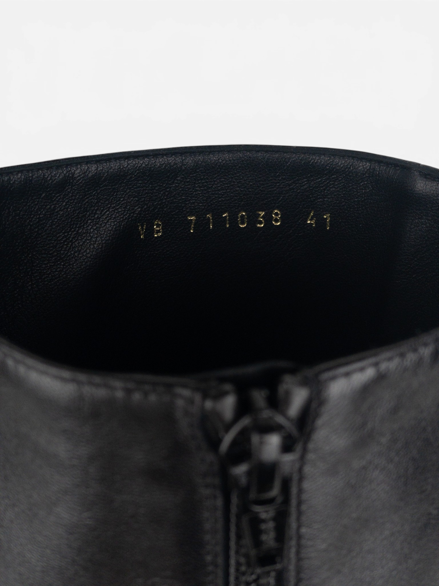 Saint Laurent AW22 Knee-High Otto 70 Riding Boots – inner shaft stamp