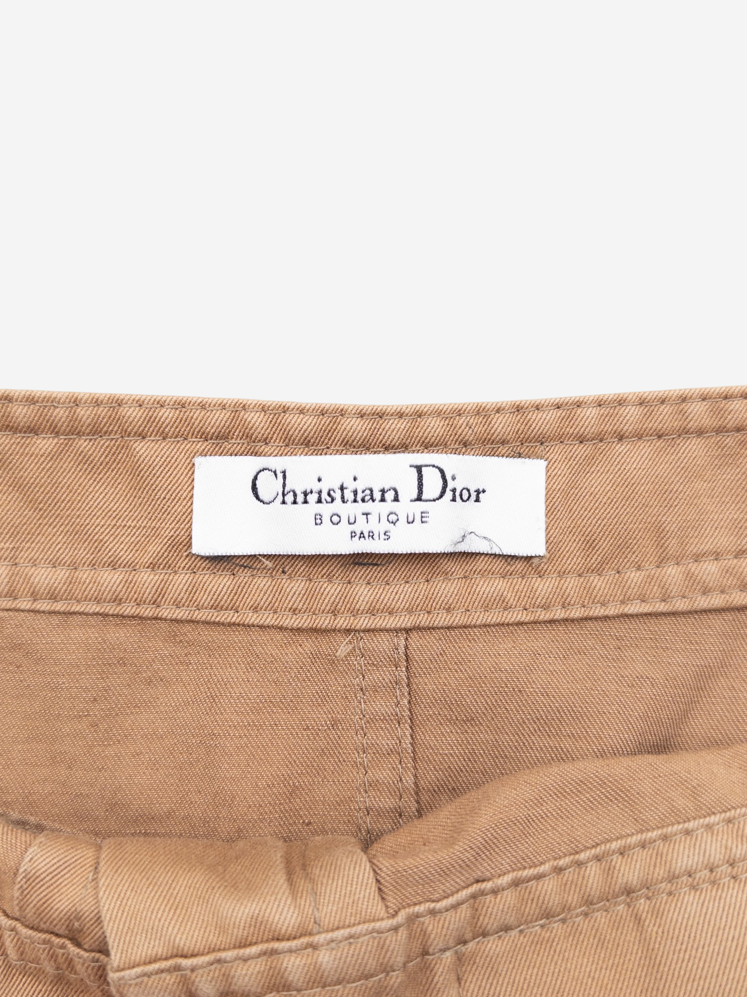 Dior by Galliano SS05 'Rasta' Military Cargo Pocket Mini Skirt – brand label