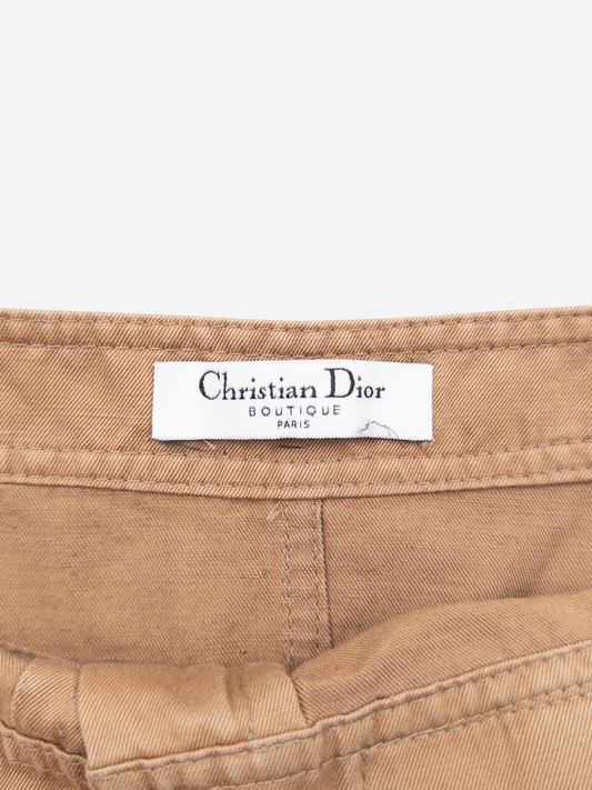 Dior by Galliano SS05 'Rasta' Military Cargo Pocket Mini Skirt – brand label