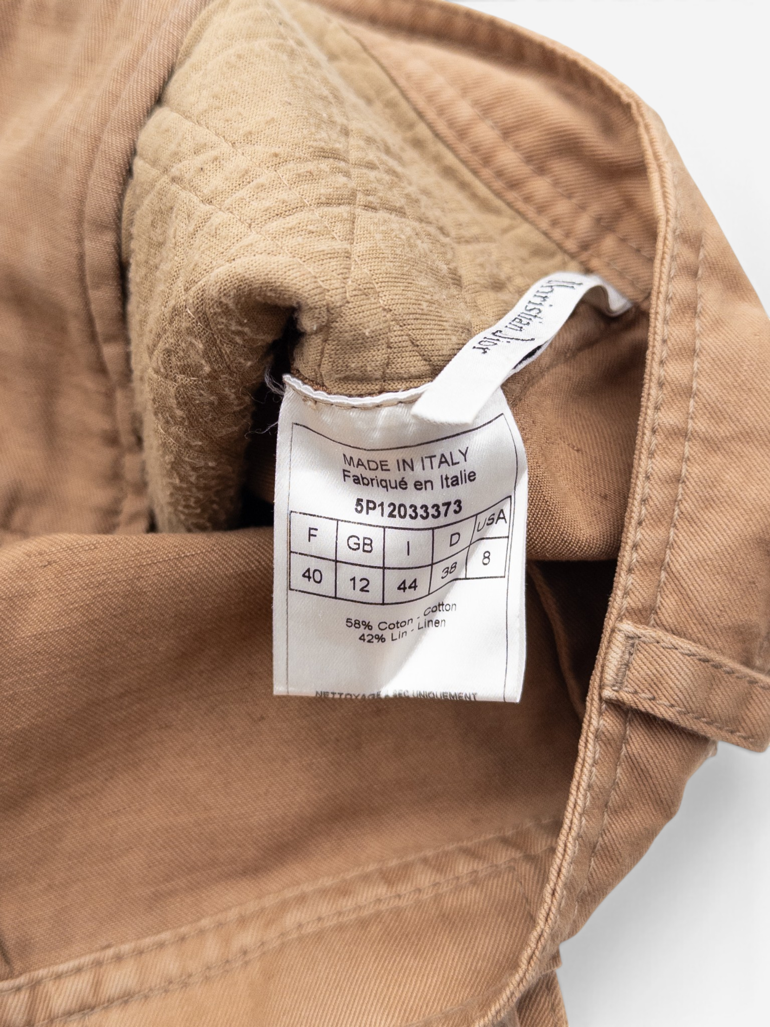 Dior by Galliano SS05 'Rasta' Military Cargo Pocket Mini Skirt – size label