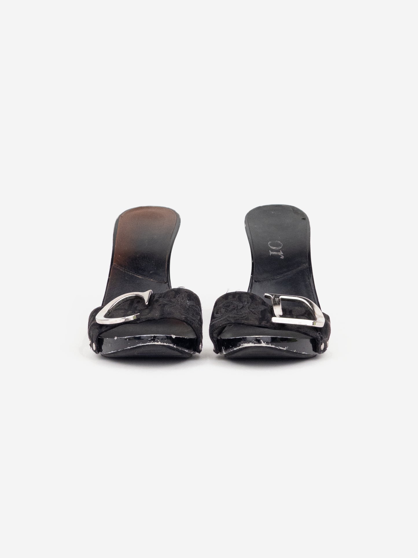 Dior by Galliano SS05 Diorissimo Monogram Mule Heels