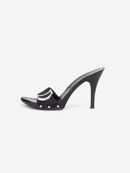 Dior by Galliano SS05 Diorissimo Monogram Mule Heels – photo 3
