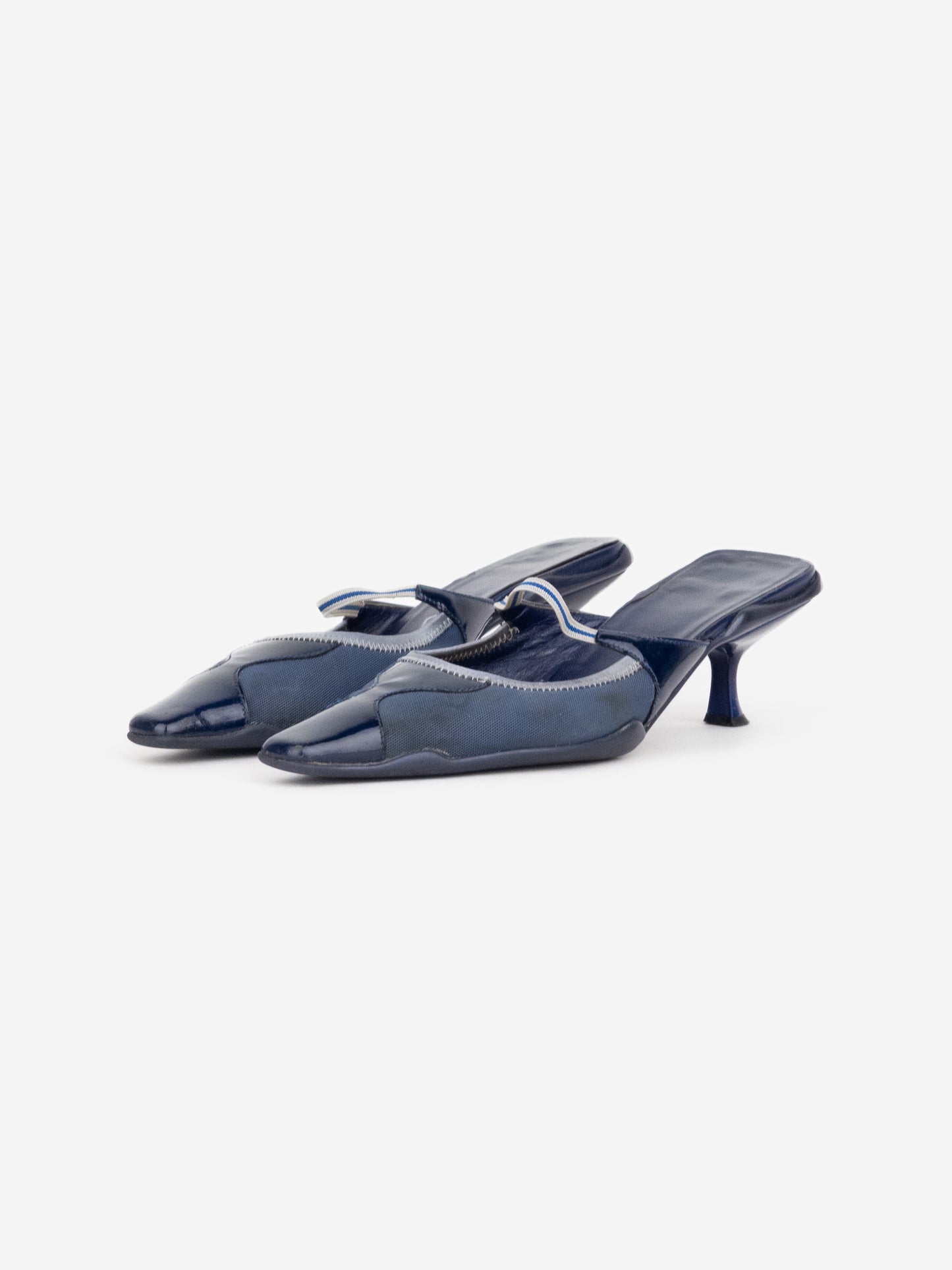 Prada SS00 Square Toe Mary-Jane Mule Kitten Heels