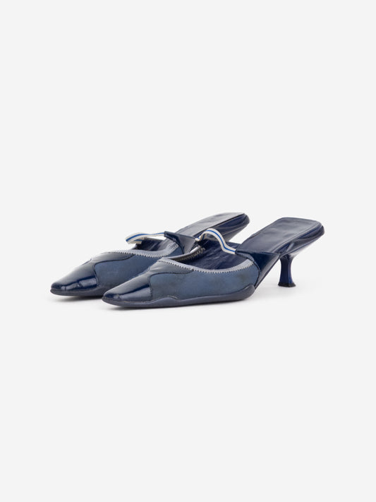 Prada SS00 Square Toe Mary-Jane Mule Kitten Heels