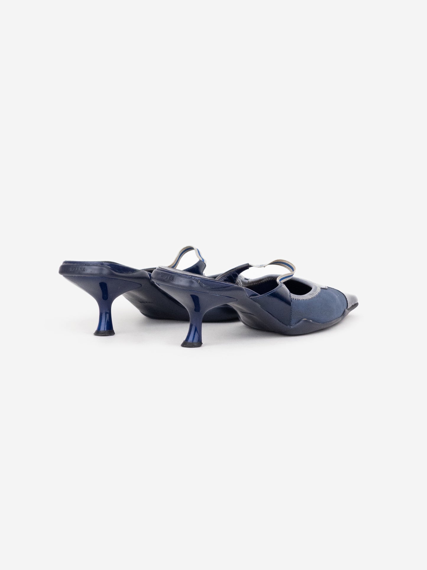 Prada SS00 Square Toe Mary-Jane Mule Kitten Heels
