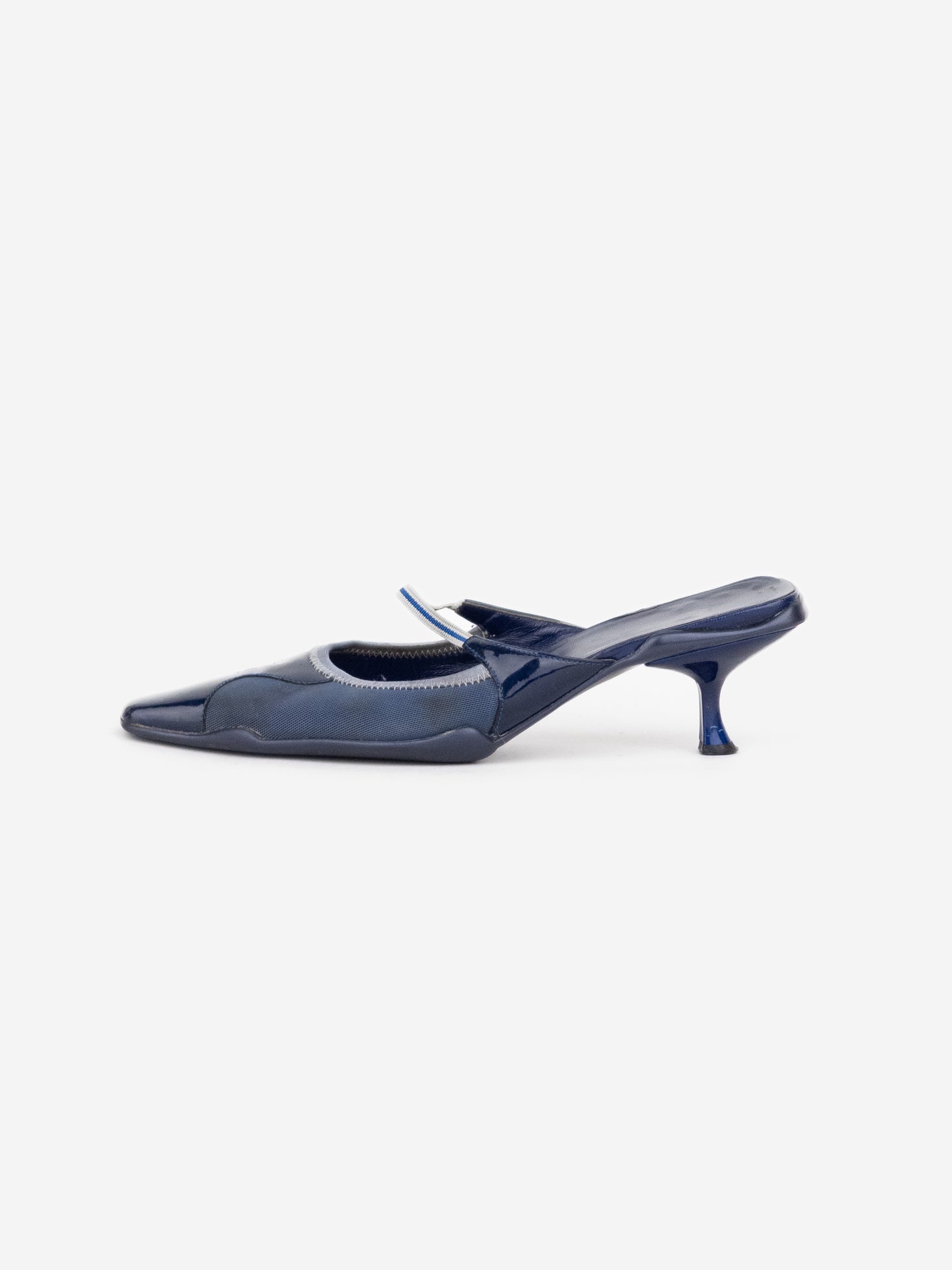 Prada SS00 Square Toe Mary-Jane Mule Kitten Heels