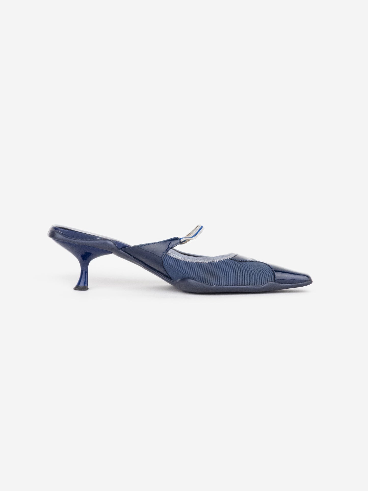 Prada SS00 Square Toe Mary-Jane Mule Kitten Heels