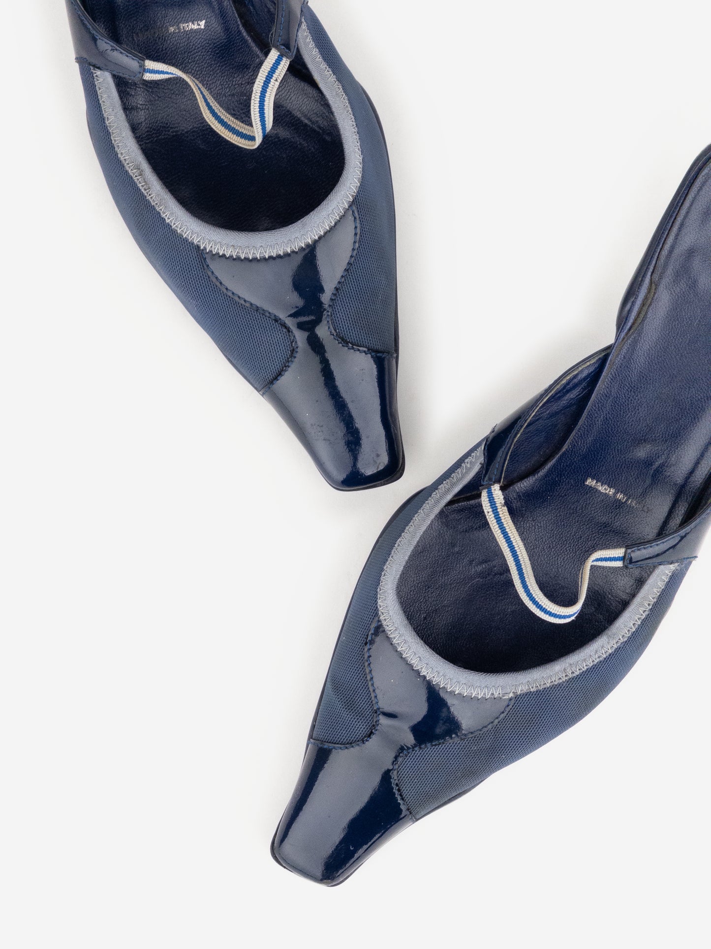 Prada SS00 Square Toe Mary-Jane Mule Kitten Heels