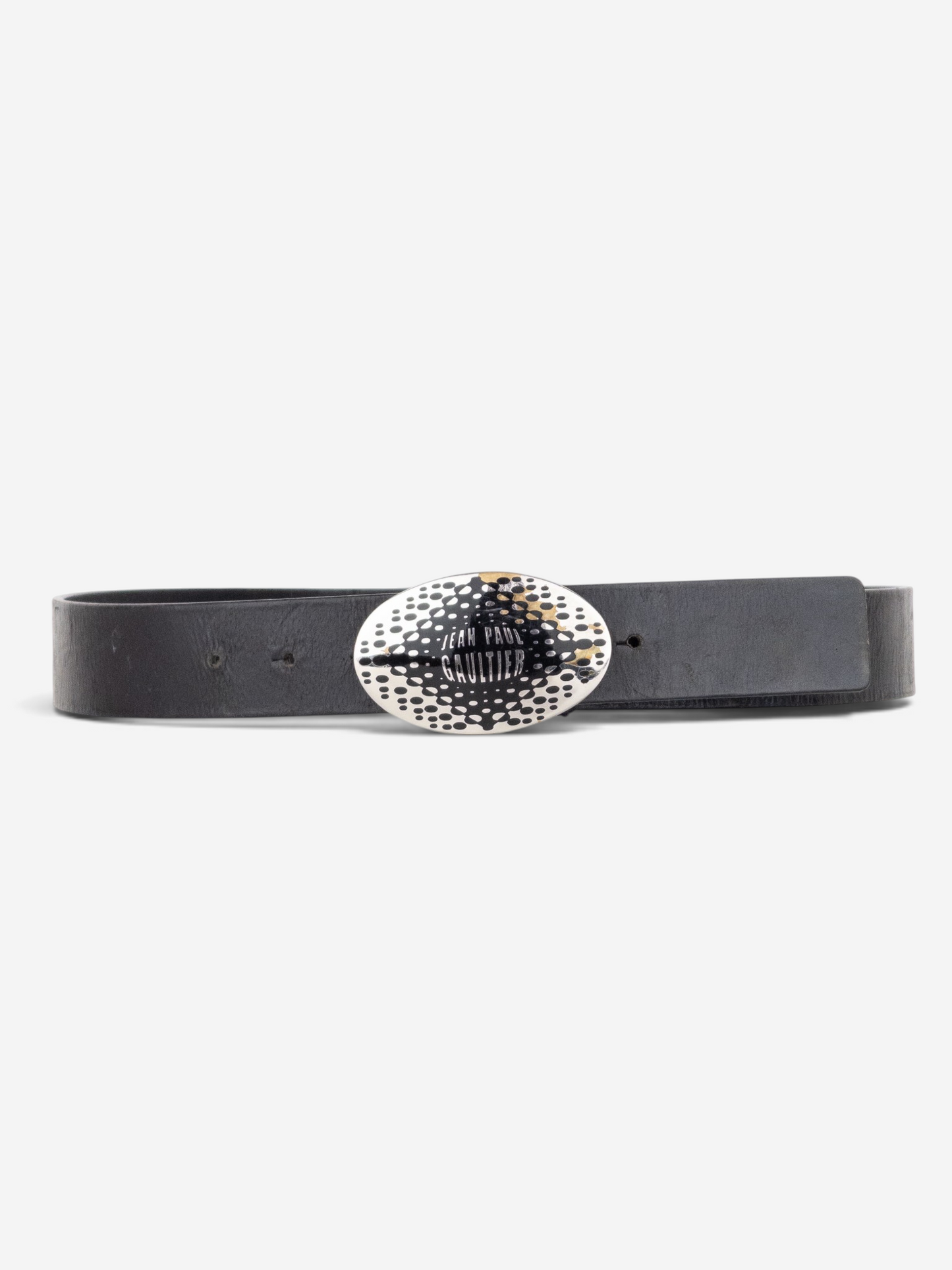 Jean Paul Gaultier 1990s Logo Buckle Belt – front view