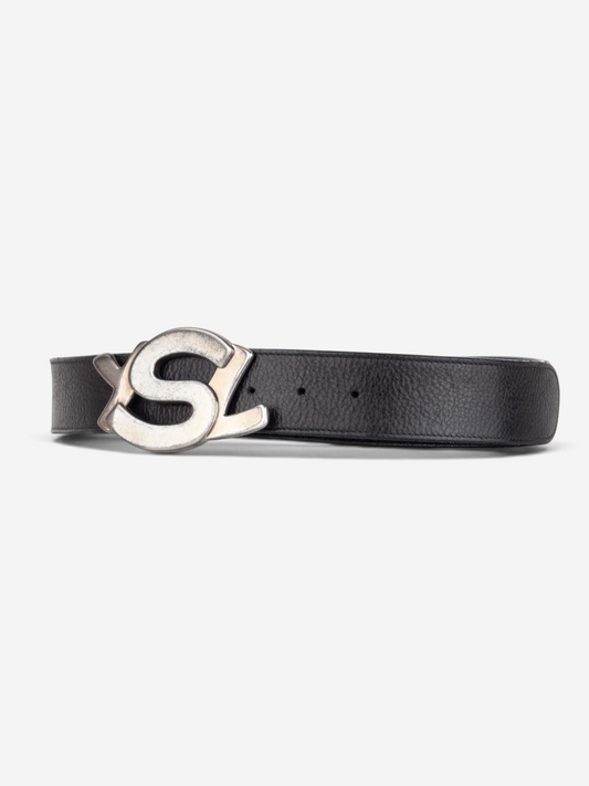 YSL Rive Gauche by Tom Ford 2000s ‘Propaganda’ Logo Buckle Leather Belt – product view 2