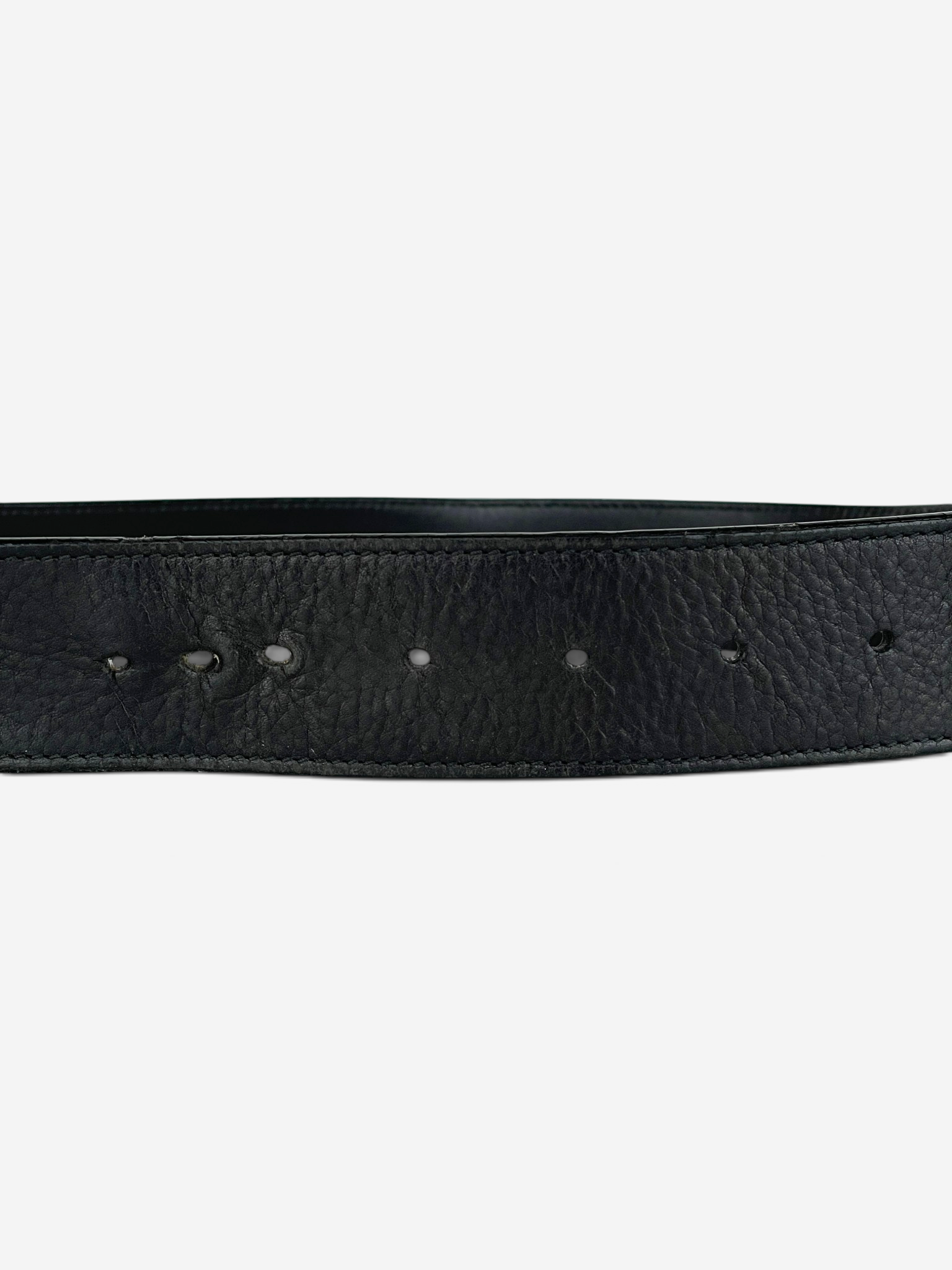 YSL Rive Gauche by Tom Ford 2000s ‘Propaganda’ Logo Buckle Leather Belt – detail view 3
