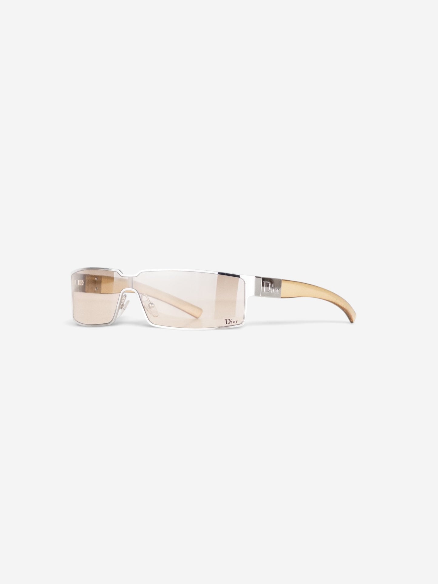 Dior by Galliano 2000s 'Plasma 1' Wrap Mask Shield Sunglasses – angled view from the other side
