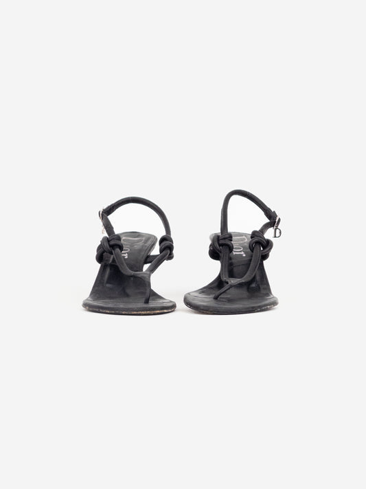 Dior by Galliano 2000s Strappy Sandal Flip Flop Kitten Heels – photo 5