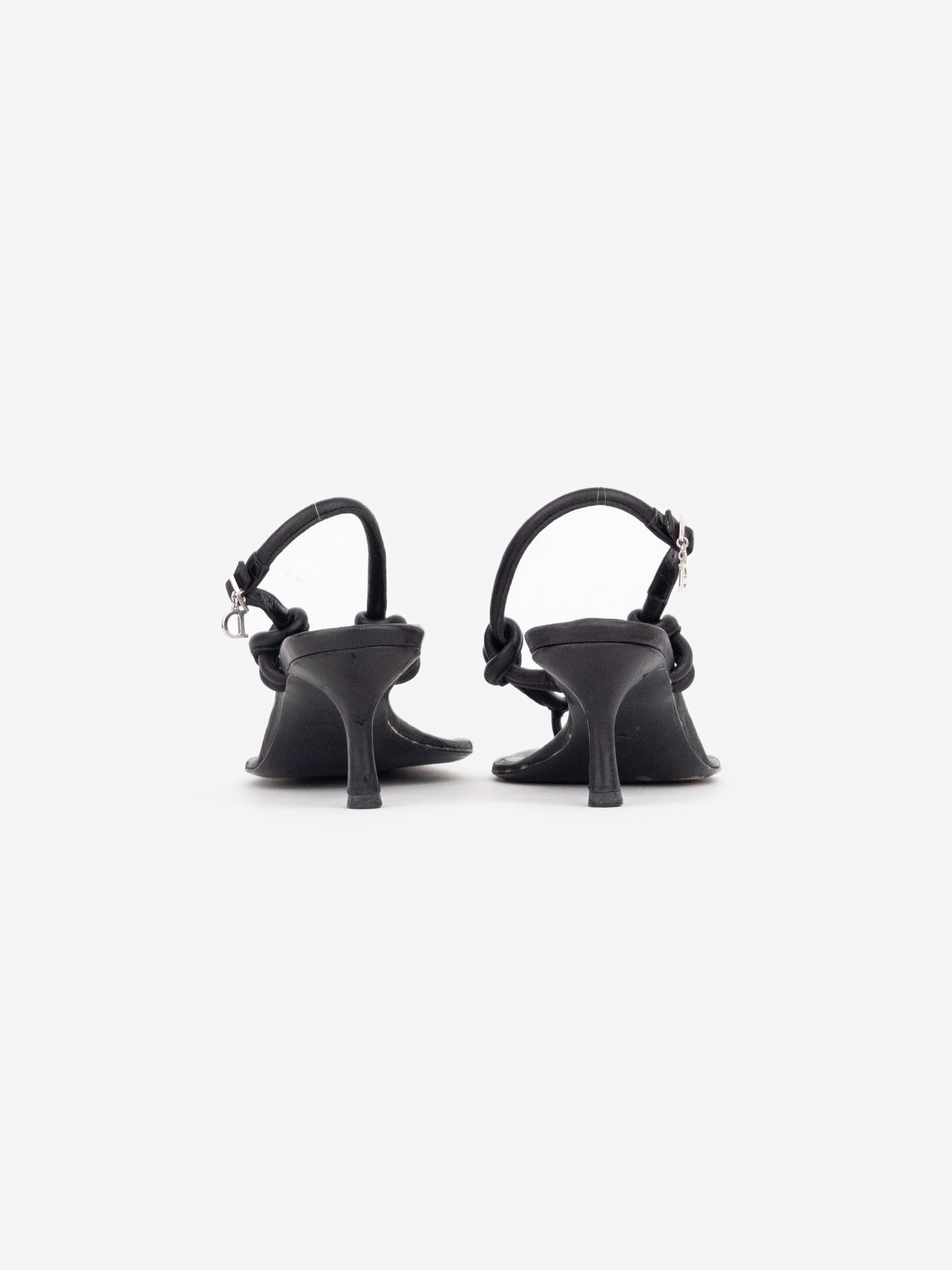 Dior by Galliano 2000s Strappy Sandal Flip Flop Kitten Heels