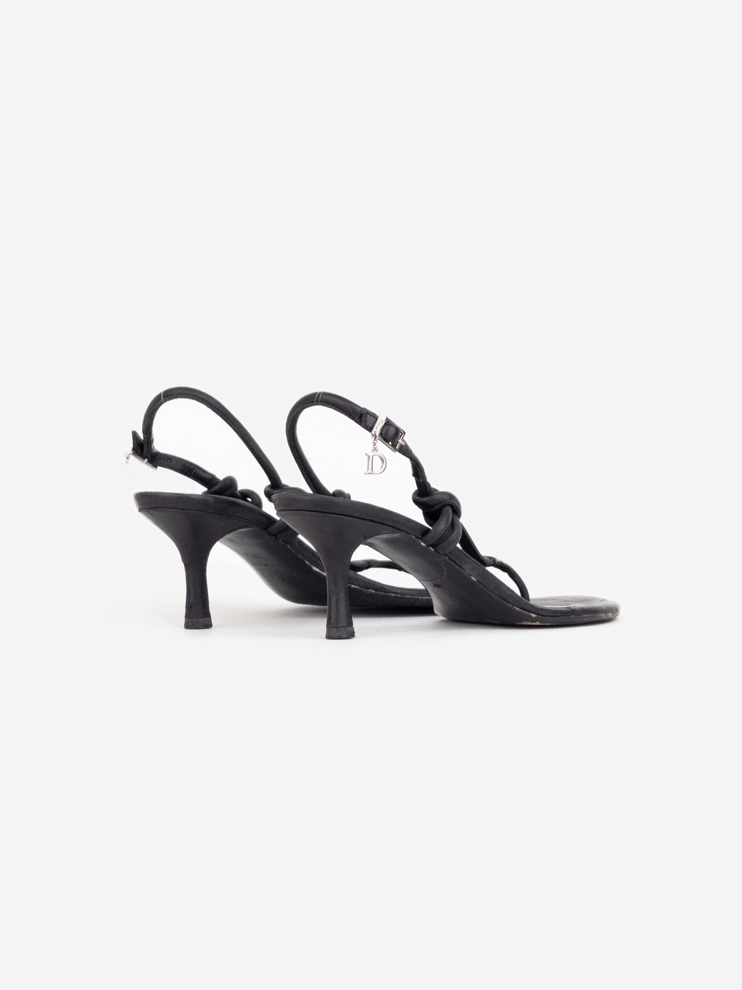 Dior by Galliano 2000s Strappy Sandal Flip Flop Kitten Heels