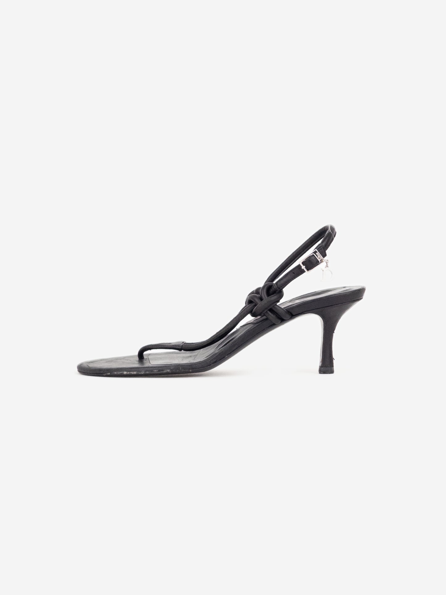 Dior by Galliano 2000s Strappy Sandal Flip Flop Kitten Heels