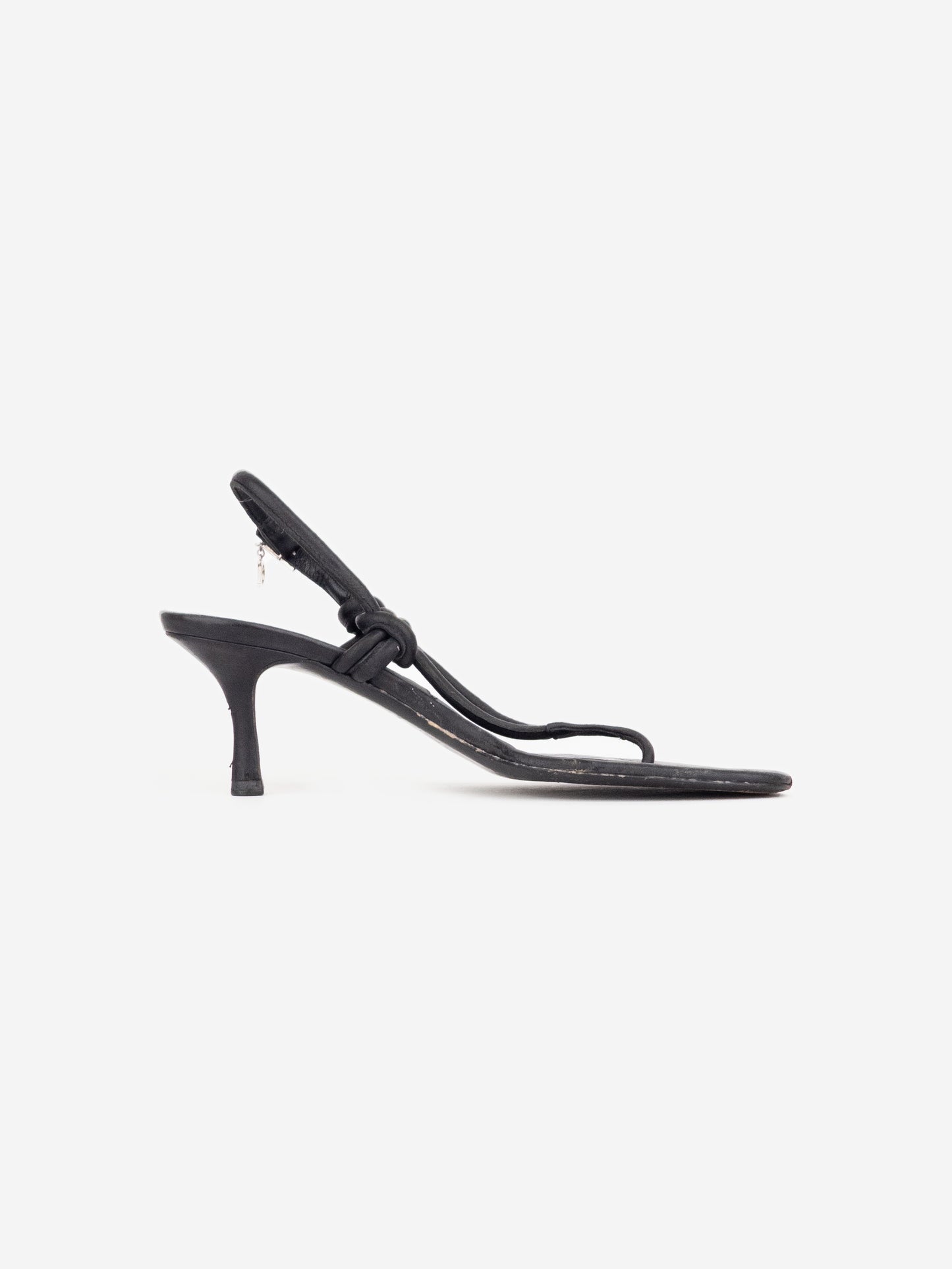 Dior by Galliano 2000s Strappy Sandal Flip Flop Kitten Heels