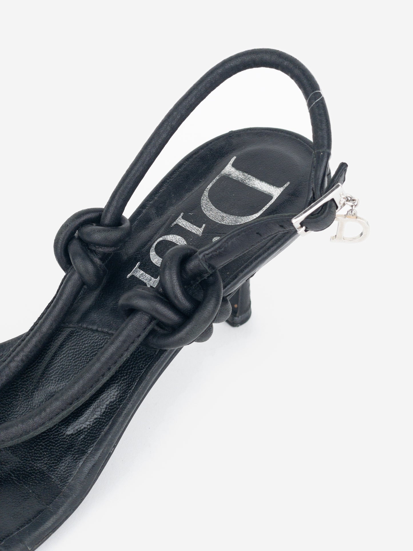 Dior by Galliano 2000s Strappy Sandal Flip Flop Kitten Heels