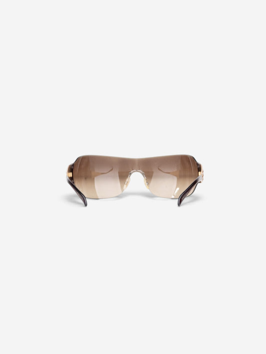 Prada 2000s ‘SPR60I’ Rhinestone Wrap Mask Shield Sunglasses – view 6