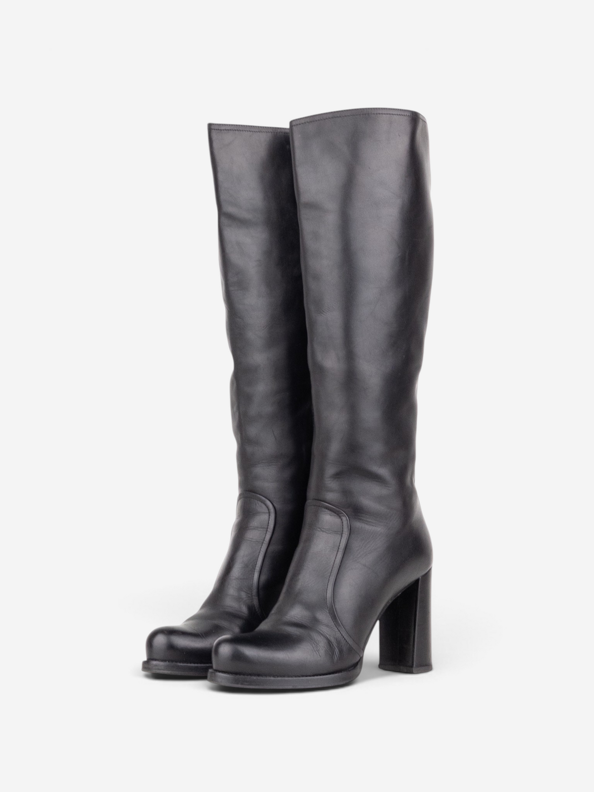 Prada 2000s Knee High Heel Boots – front view