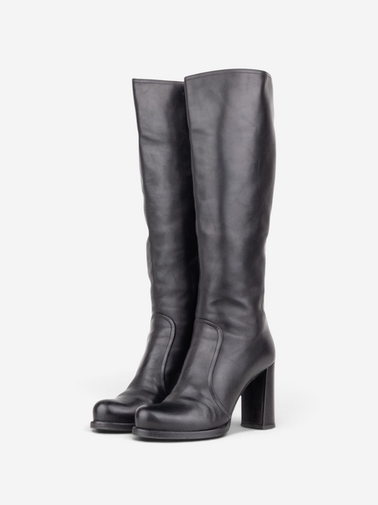 Prada 2000s Knee High Heel Boots – front view