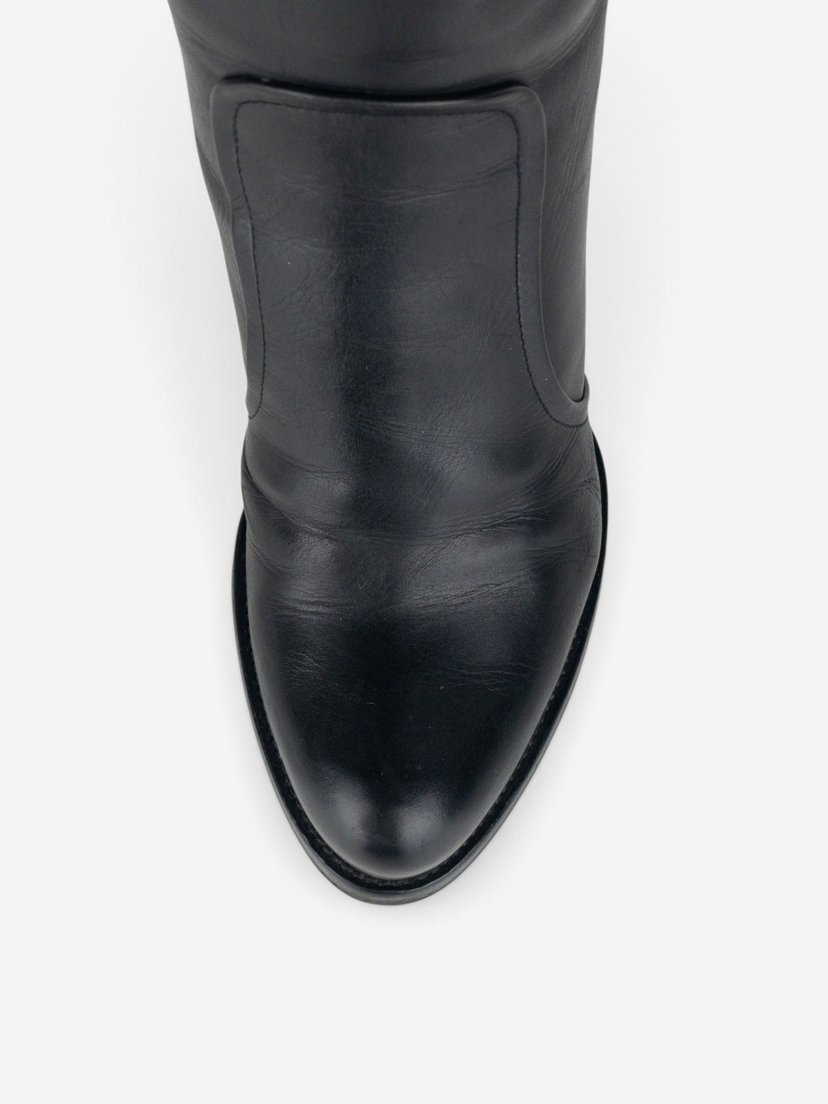 Prada 2000s Knee High Heel Boots – toe detail