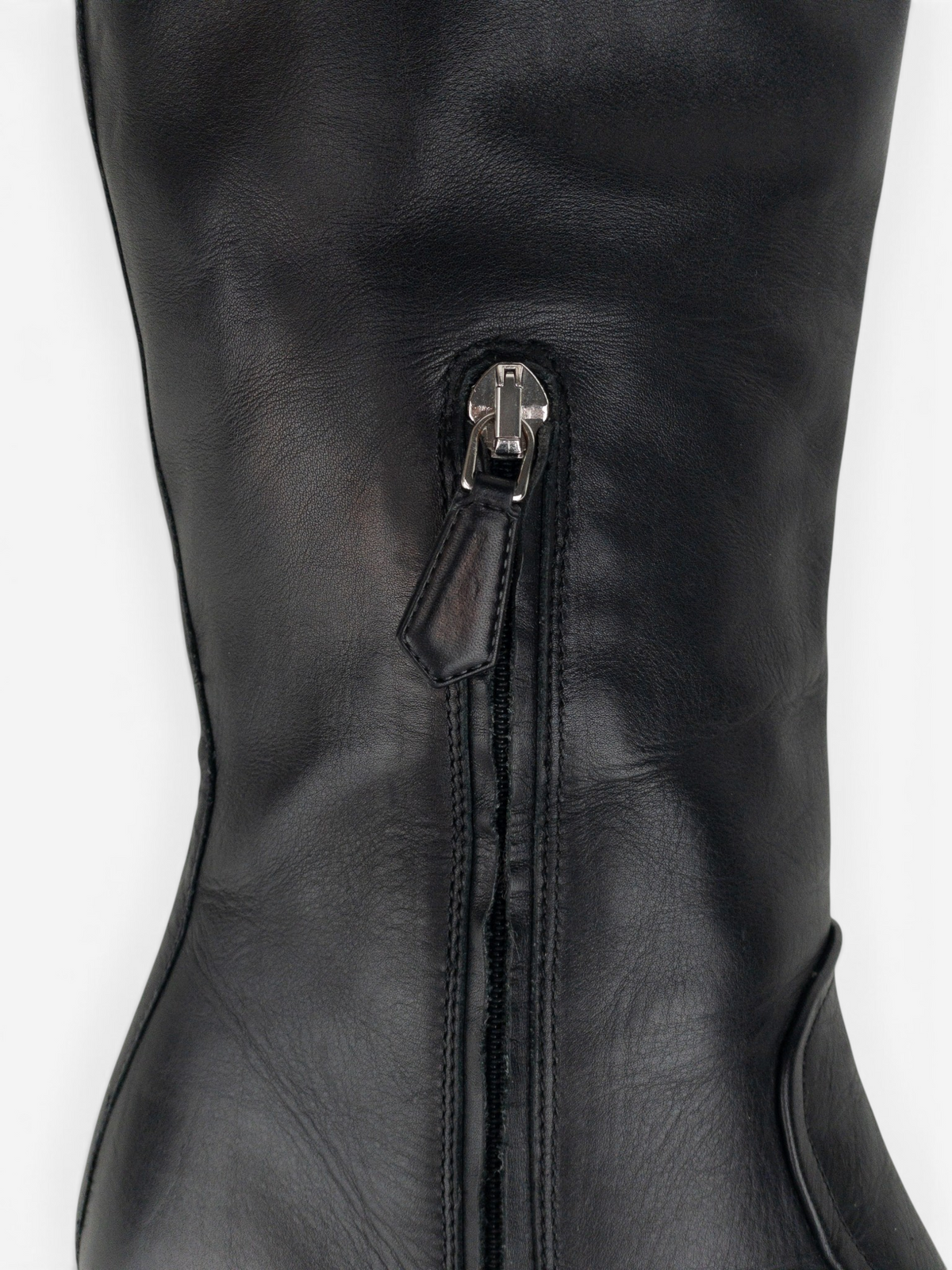 Prada 2000s Knee High Heel Boots – zipper detail