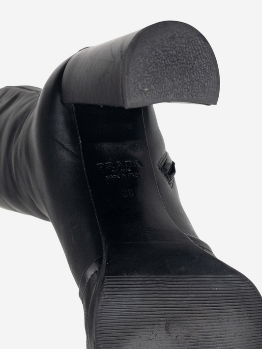 Prada 2000s Knee High Heel Boots – sole and size stamp