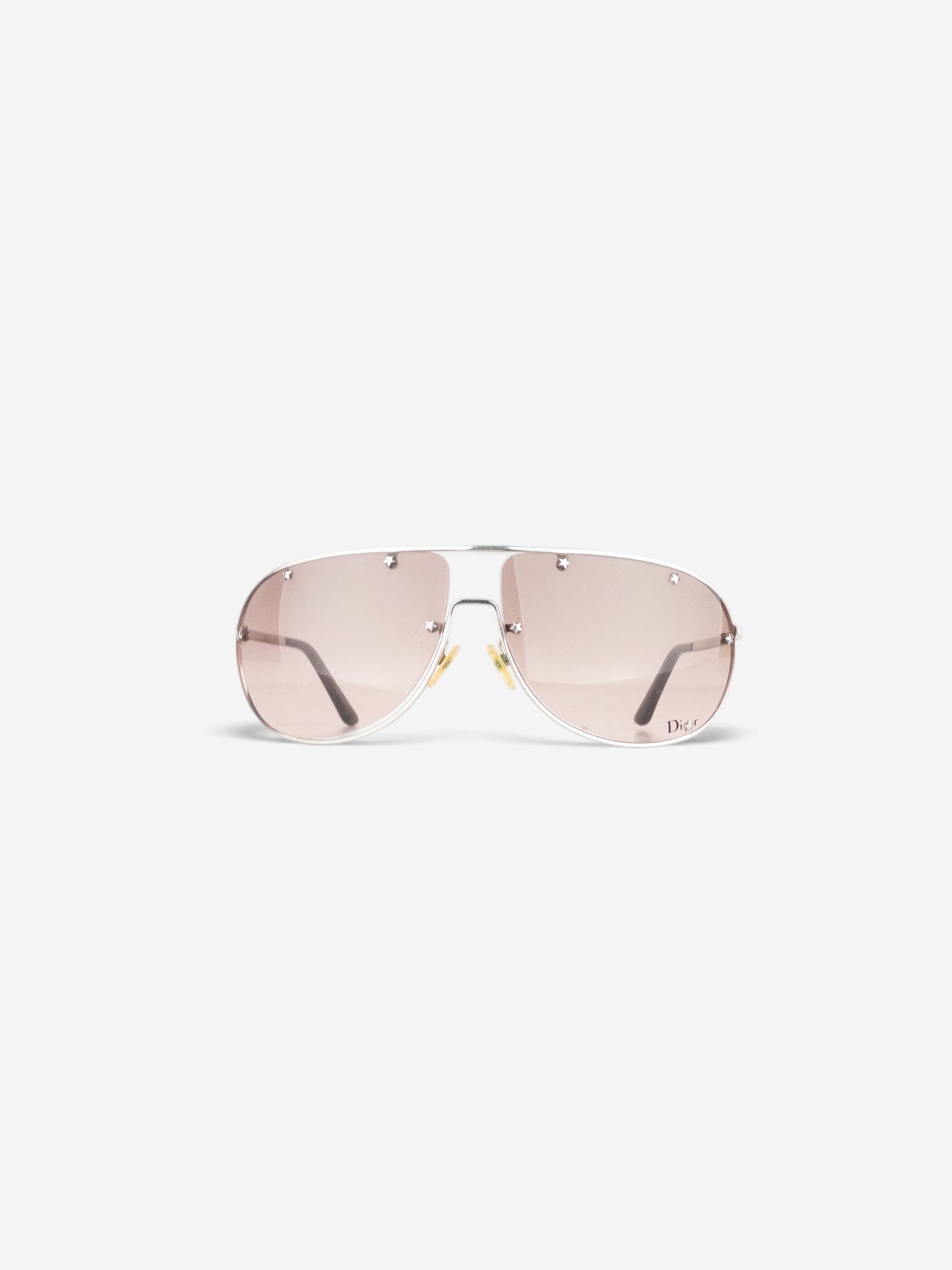 Dior by Galliano 2000s 'Dior Windshield 1' Aviator Wrap Sunglasses – front view