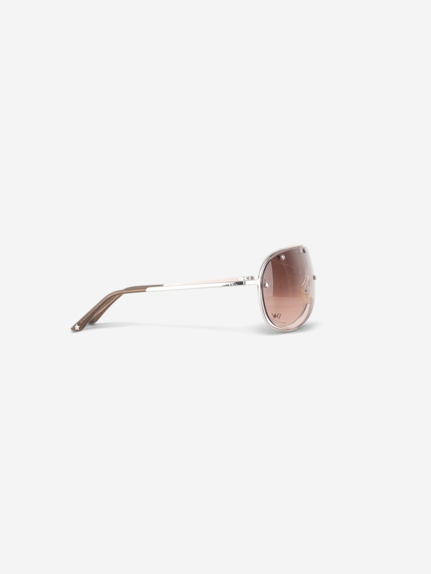 Dior by Galliano 2000s 'Dior Windshield 1' Aviator Wrap Sunglasses – side view from the other side