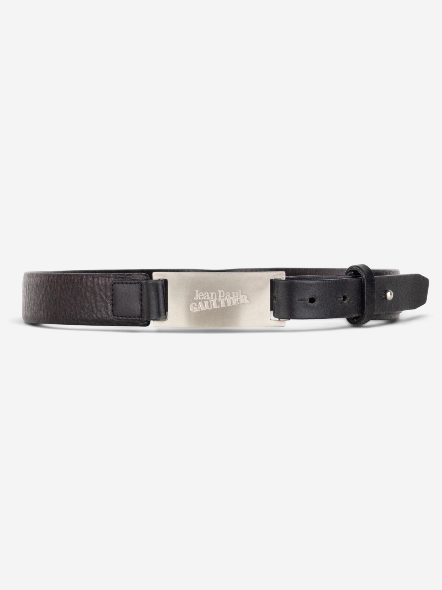 Jean Paul Gaultier 1990s Logo Buckle Belt – front view