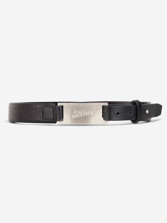 Jean Paul Gaultier 1990s Logo Buckle Belt – front view