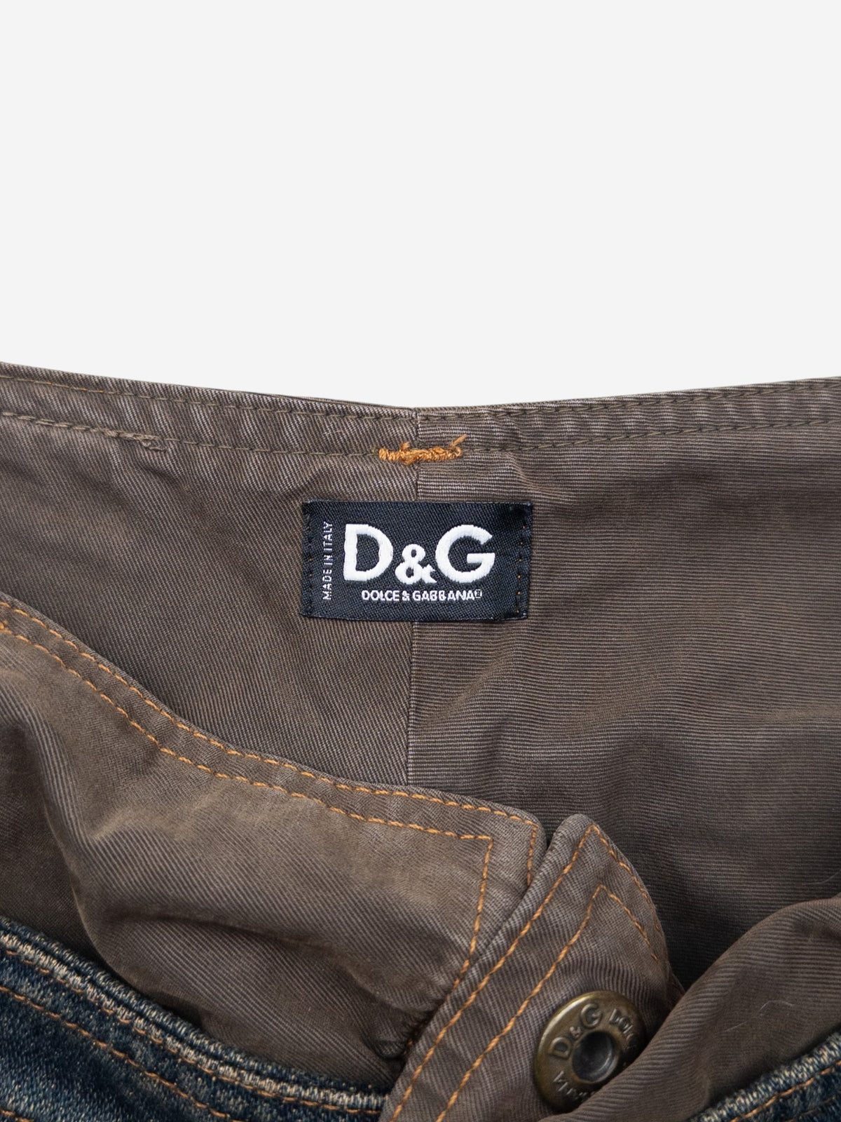 Dolce & Gabbana AW03 Double Waist Denim Cargo Pants – view 6