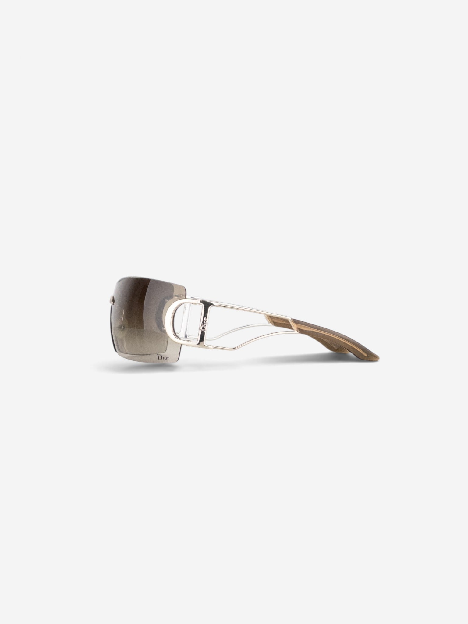 Dior by Galliano 2000s 'Diorly 2' Logo Wrap Mask Shield Sunglasses – side view