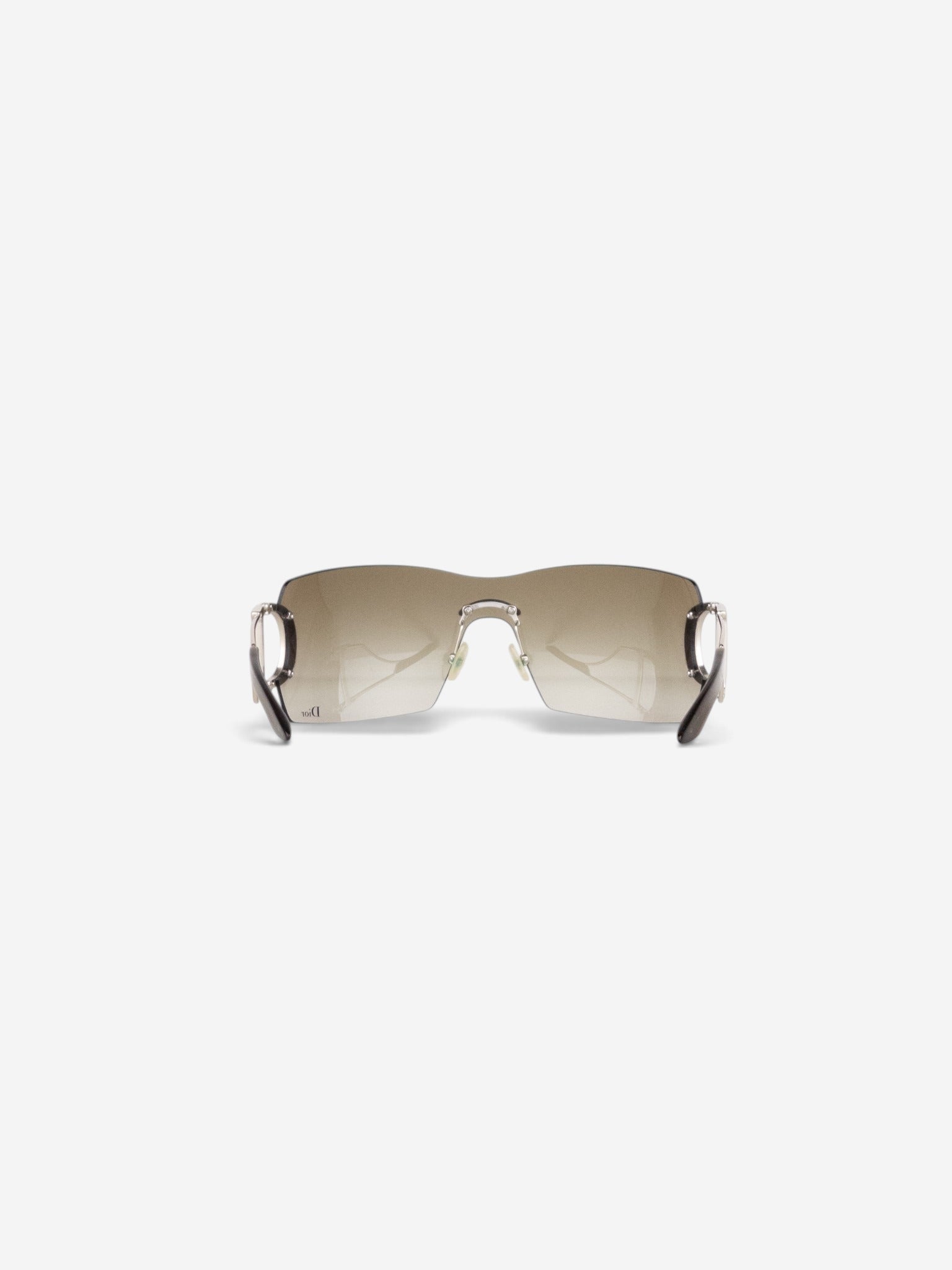 Dior by Galliano 2000s 'Diorly 2' Logo Wrap Mask Shield Sunglasses – back view