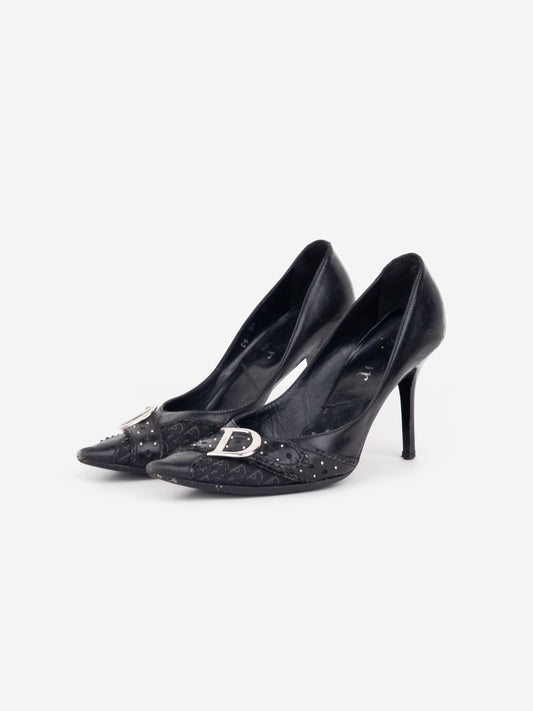 Dior by Galliano SS04 'D Trick' Diorissimo Monogram Pump Heels