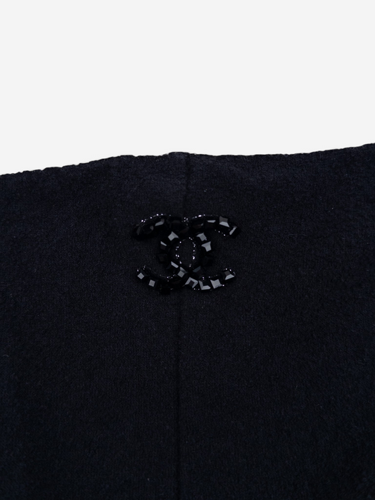 Chanel SS22 Backless CC Logo Two-Tone Jumpsuit Overall – CC logo detail