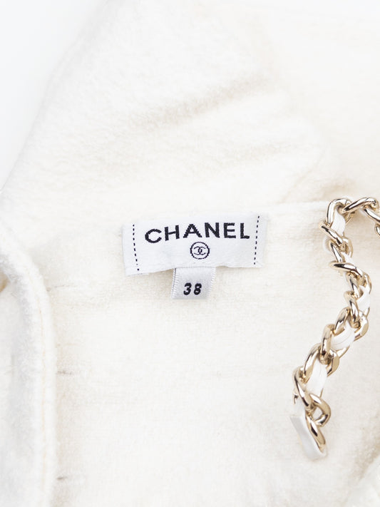 Chanel SS22 Backless CC Logo Two-Tone Jumpsuit Overall – brand and size label