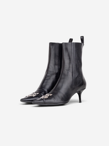 Dior by Galliano AW04 ‘I Love Dior’ Ankle Chelsea Kitten Heel Boots – front view