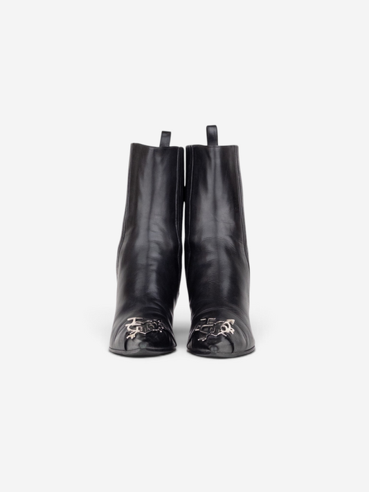 Dior by Galliano AW04 ‘I Love Dior’ Ankle Chelsea Kitten Heel Boots – product view 3