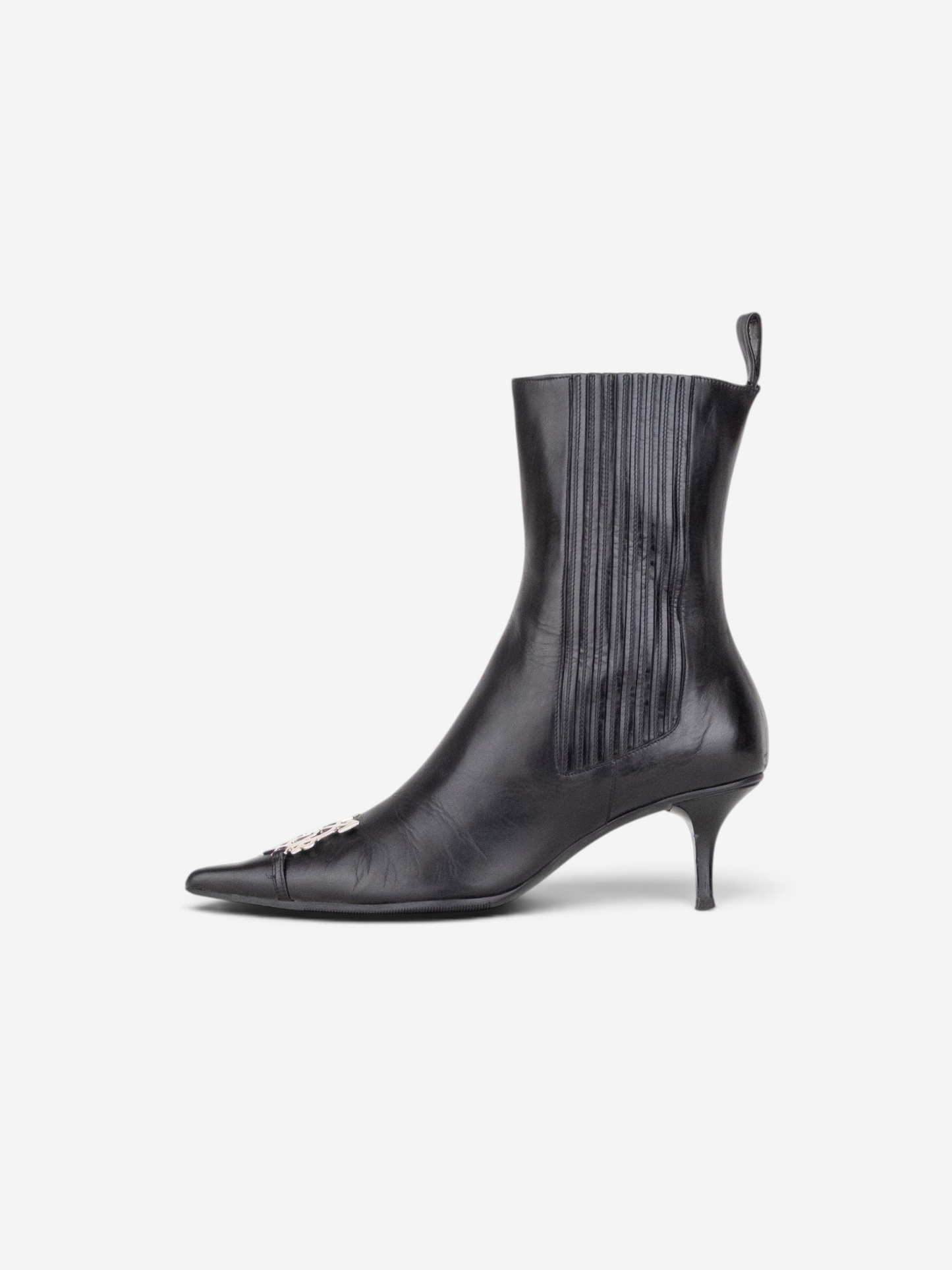 Dior by Galliano AW04 ‘I Love Dior’ Ankle Chelsea Kitten Heel Boots – product view 5