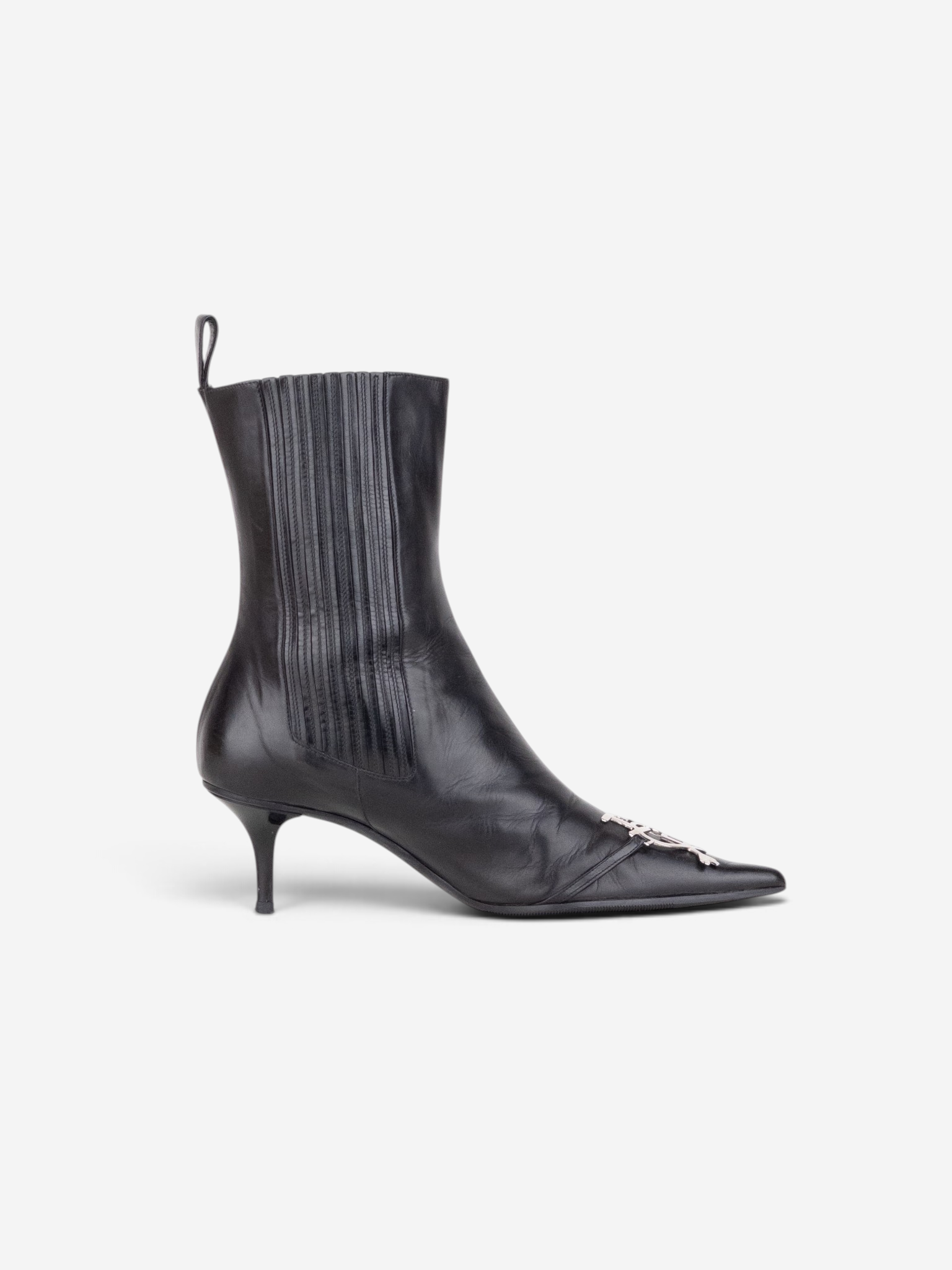 Dior by Galliano AW04 ‘I Love Dior’ Ankle Chelsea Kitten Heel Boots – product view 6