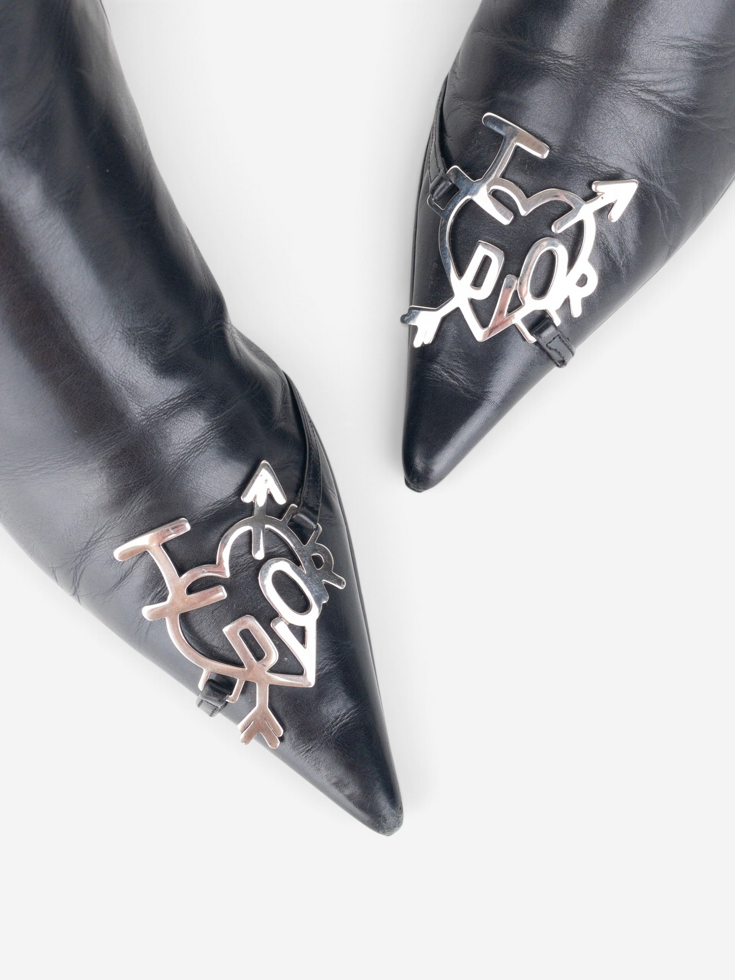 Dior by Galliano AW04 ‘I Love Dior’ Ankle Chelsea Kitten Heel Boots – product view 8