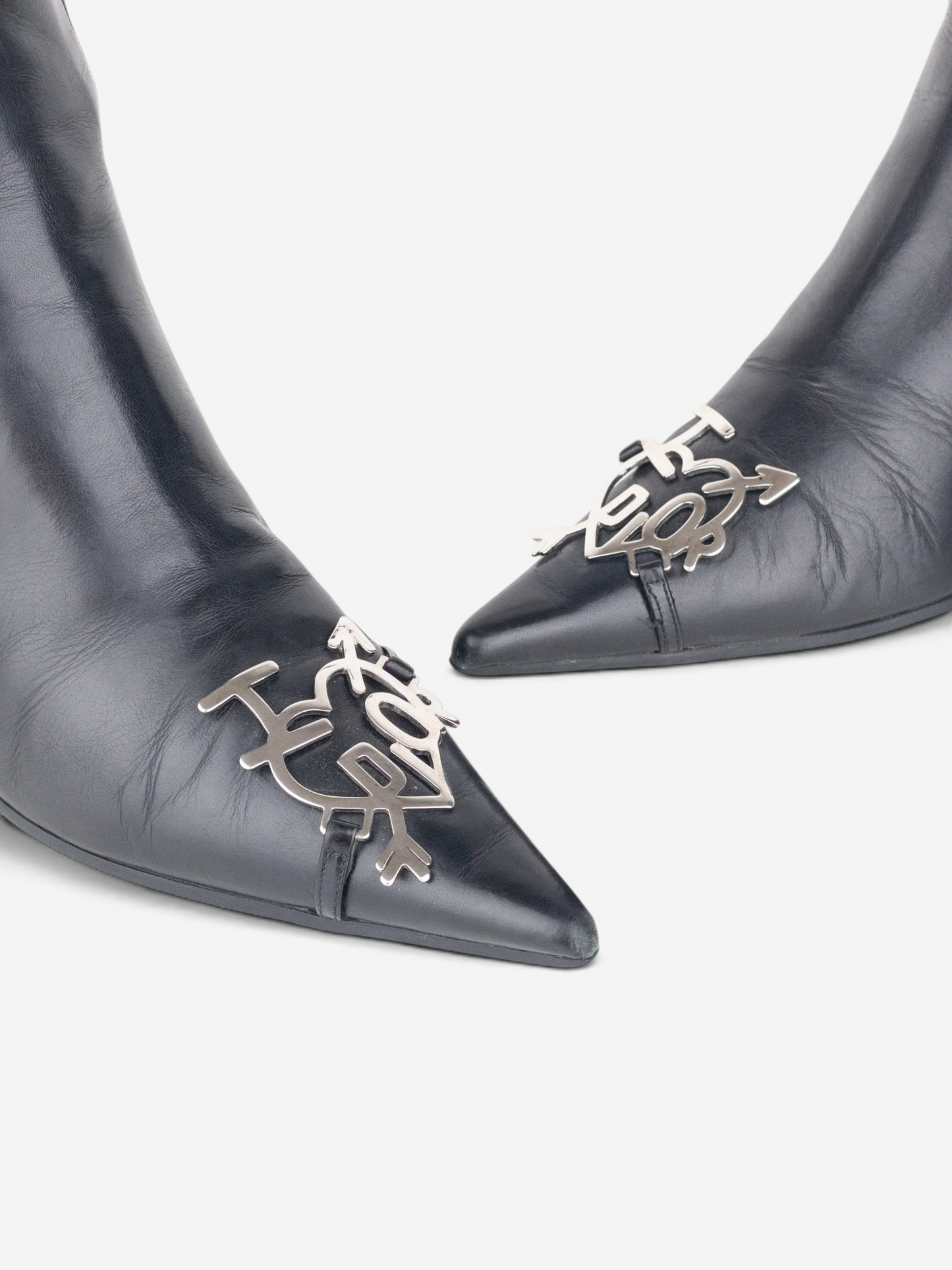 Dior by Galliano AW04 ‘I Love Dior’ Ankle Chelsea Kitten Heel Boots – product view 9