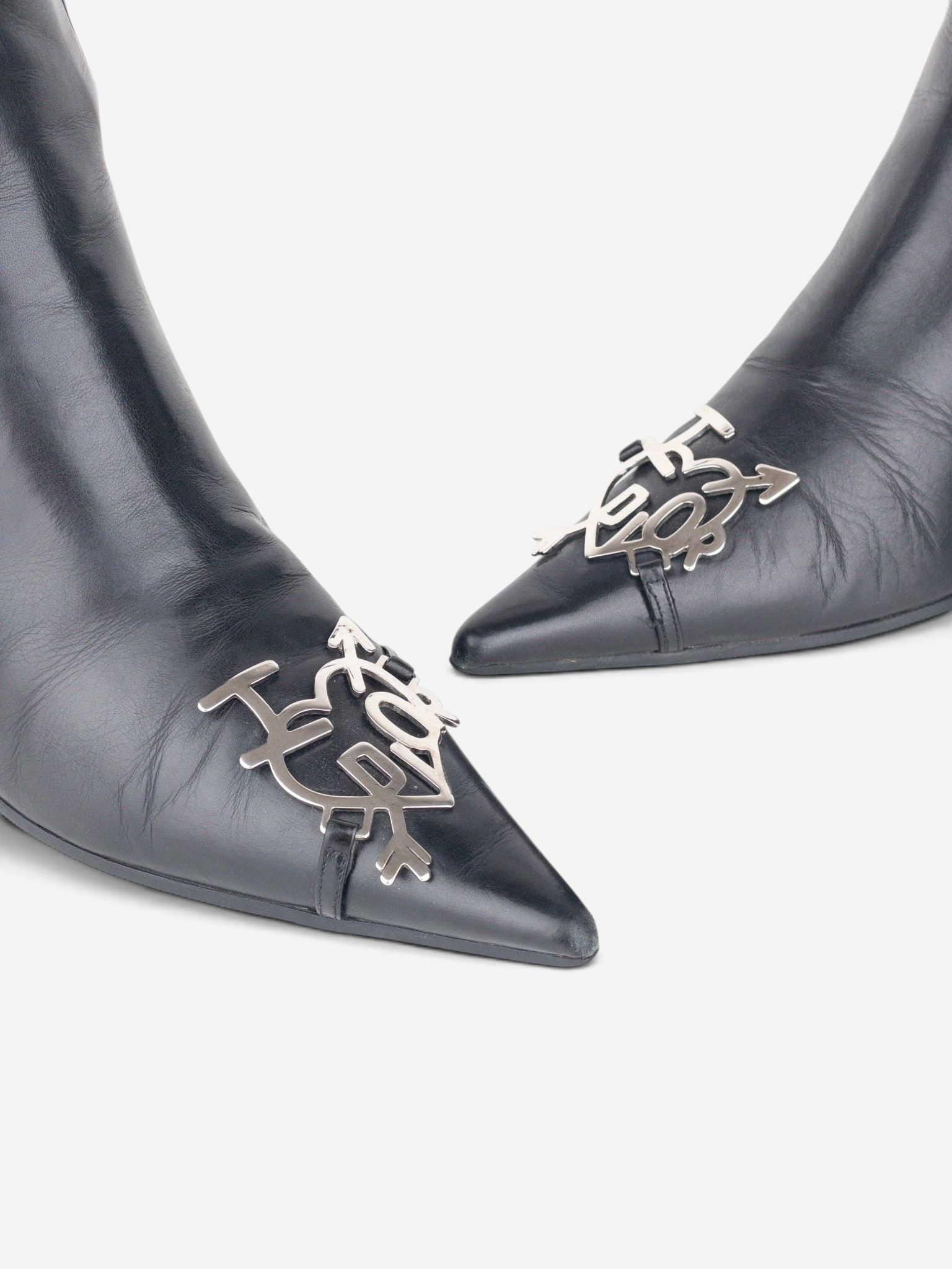 Dior by Galliano AW04 ‘I Love Dior’ Ankle Chelsea Kitten Heel Boots – product view 9