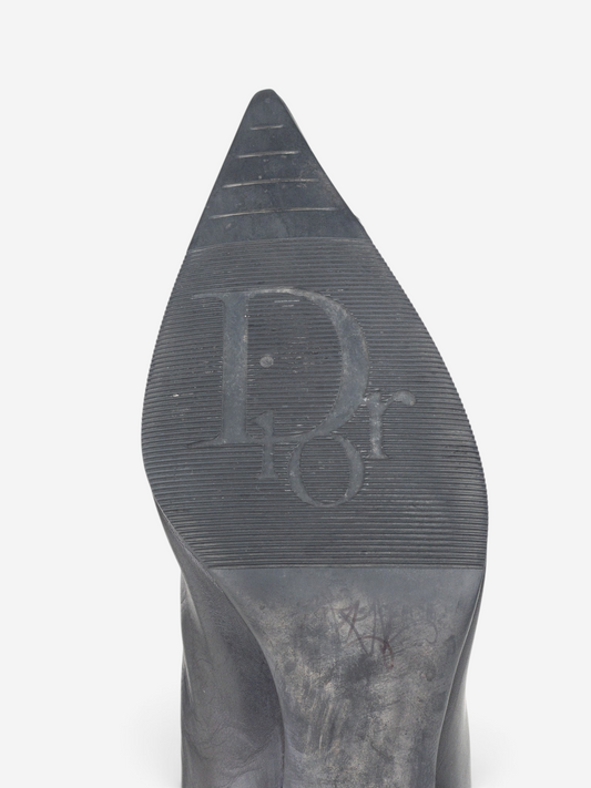Dior by Galliano AW04 ‘I Love Dior’ Ankle Chelsea Kitten Heel Boots – product view 10
